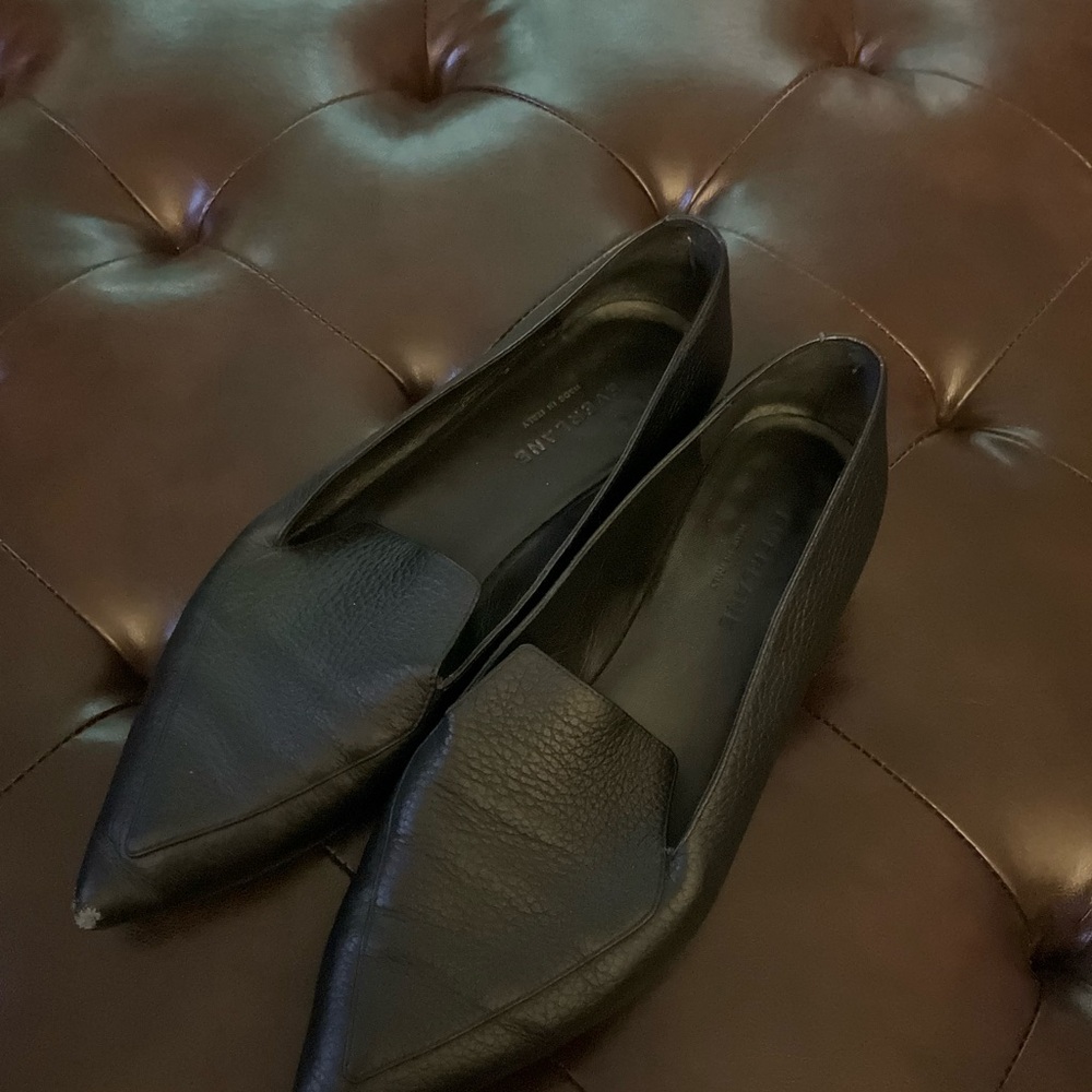 (Lori) Everlane Black Leather Loafers Italy sz 9